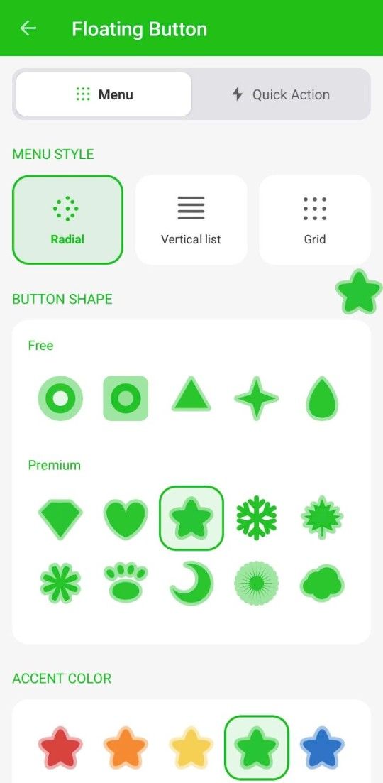 Floating lock button